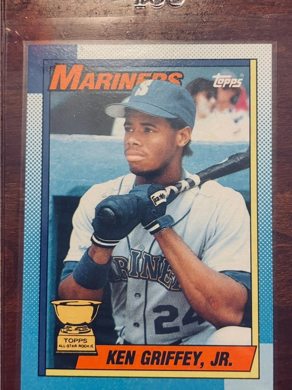 Topps Ken Griffey Jr. All-Star Trophy Card - Rare Card showing Red Scar forearm
